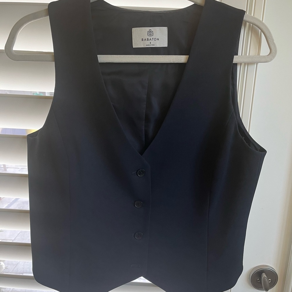 Aritzia Babaton Navy Blue Vest